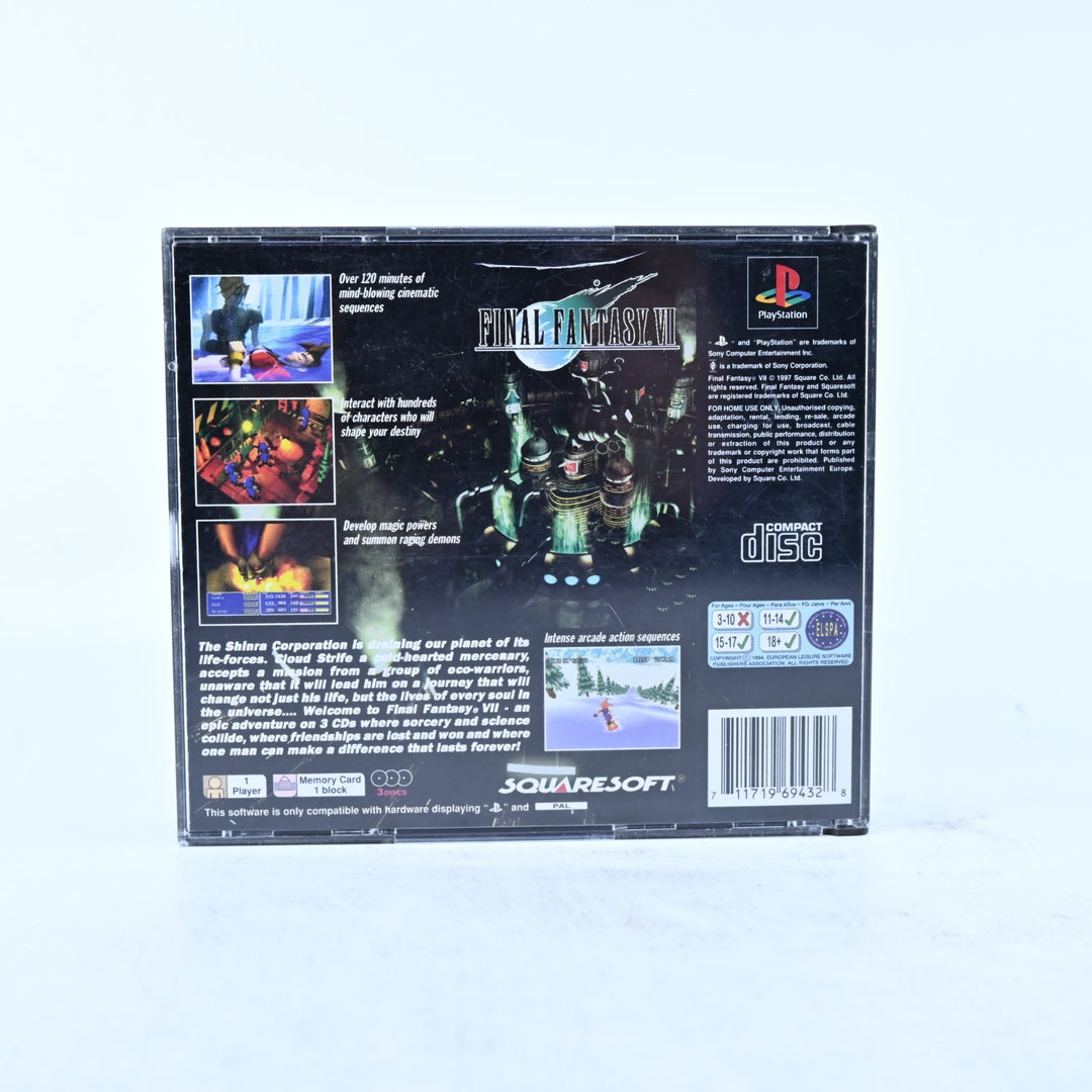 Final Fantasy VII - Sony Playstation 1 / PS1 Game - No Manual - PAL - MINT DISC!
