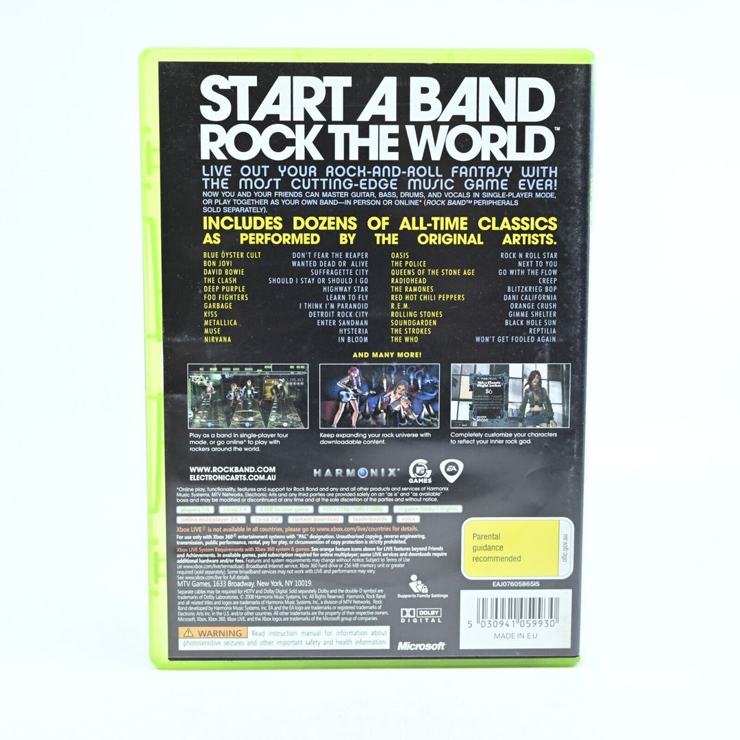 Rockband - Xbox 360 Game + Manual - PAL - MINT DISC!