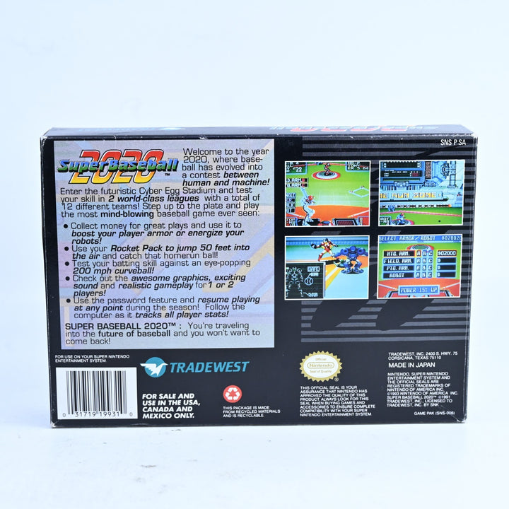 Super Baseball 2020 - Super Nintendo / SNES Boxed Game - NTSC-U/C
