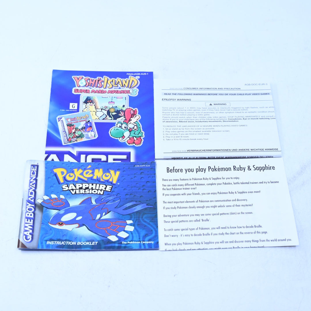 Pokemon Sapphire Version - Nintendo Gameboy Advance / GBA Boxed Game - AUS PAL