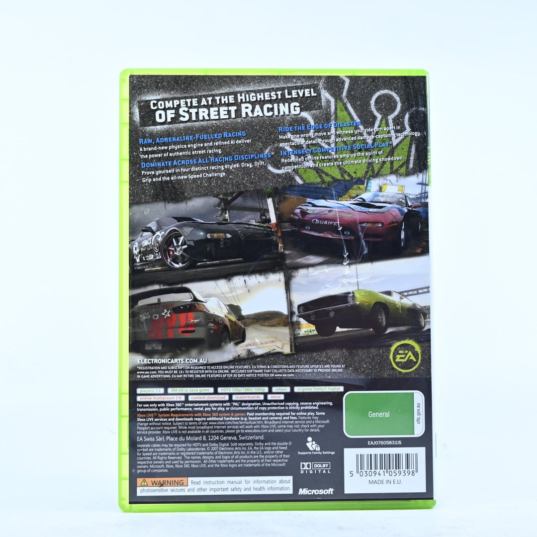 Need for Speed ProStreet - Xbox 360 Game + Manual - PAL - MINT DISC!