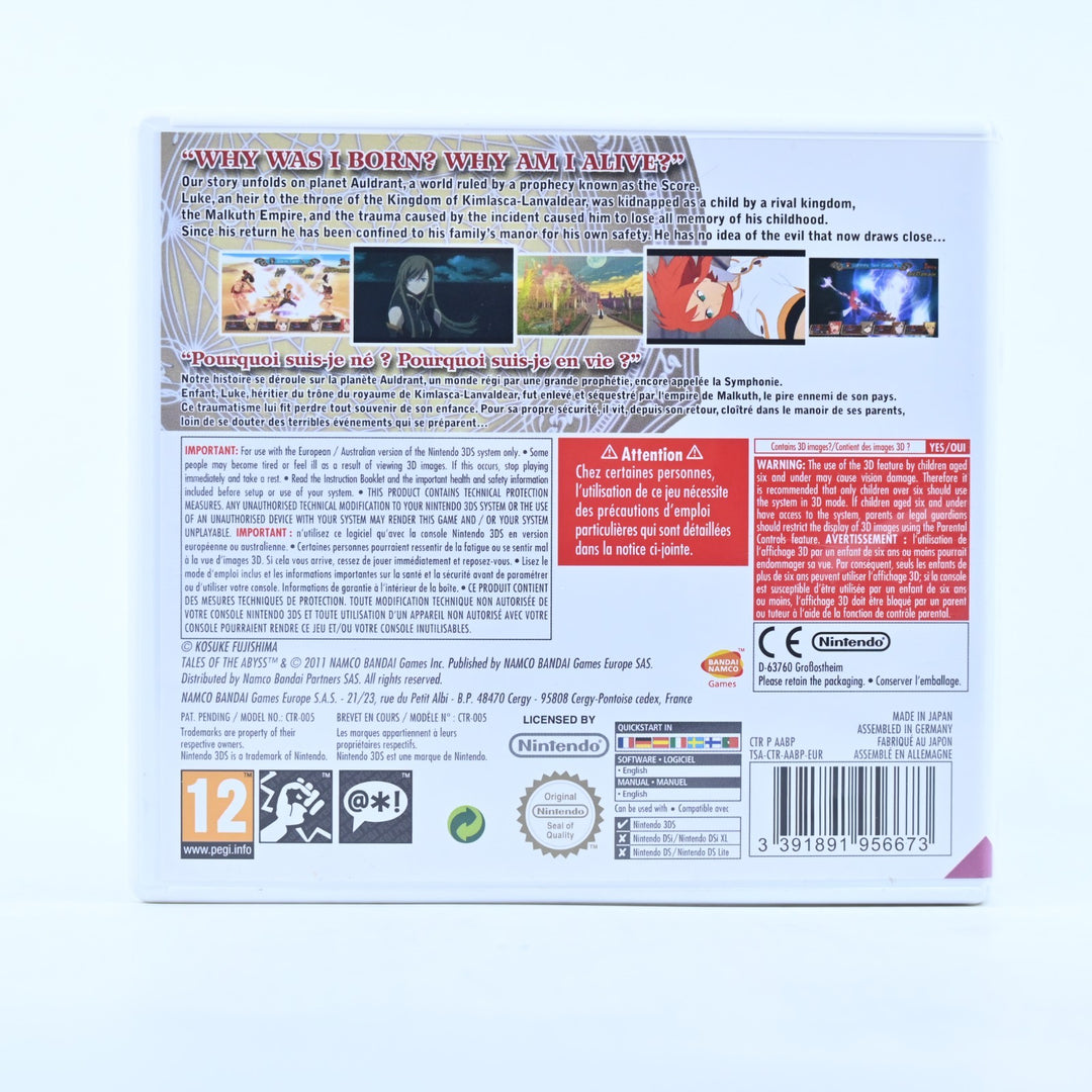 Tales of the Abyss - Nintendo 3DS Game - PAL + Manual - FREE POST!