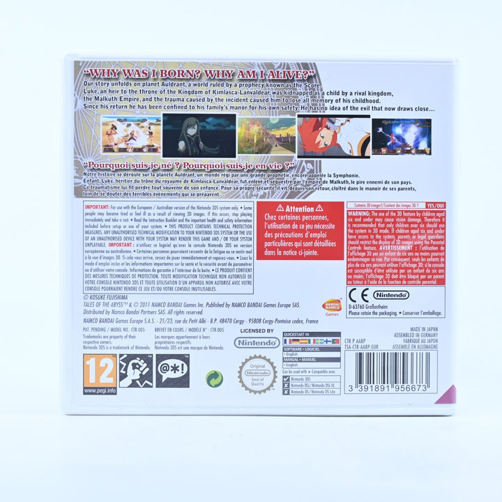 Tales of the Abyss - Nintendo 3DS Game - PAL + Manual - FREE POST!