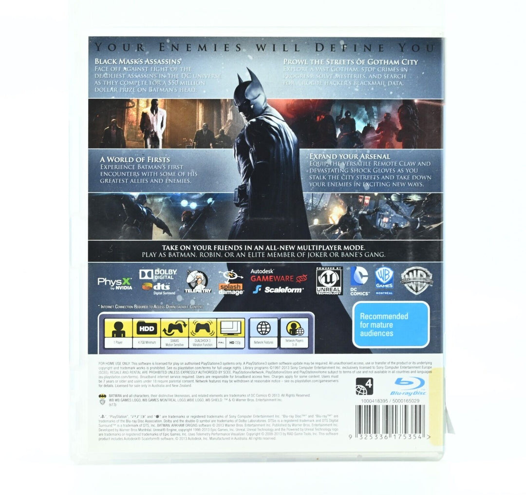 Batman: Arkham Origins - Sony Playstation 3 / PS3 Game - FREE POST!