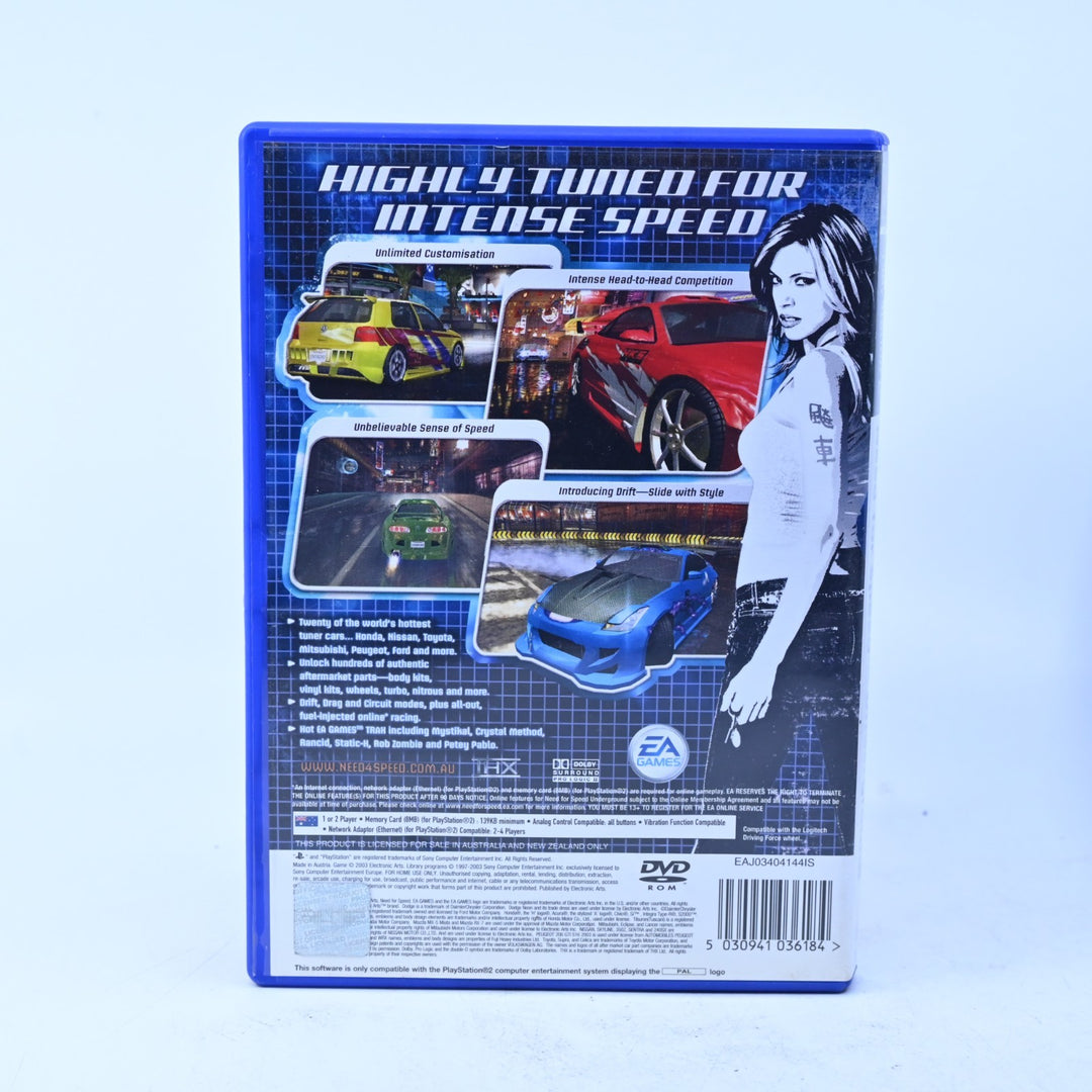 Need for Speed Underground - Sony Playstation 2 / PS2 Game + Manual - PAL