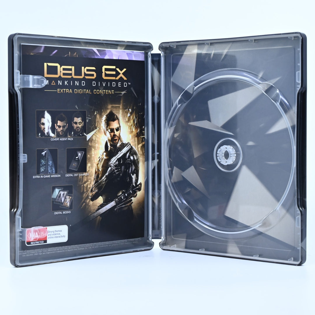 Deus Ex: Mankind Divided - Steelbook - Sony Playstation 4 / PS4 - No Game