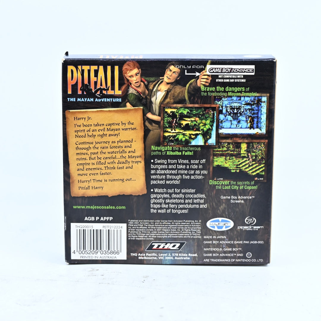 Pitfall: The Mayan Adventure - Nintendo Gameboy Advance / GBA Boxed Game