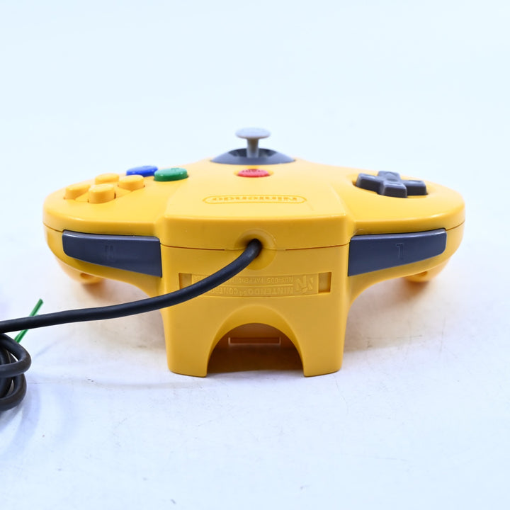 Solid Yellow N64 Controller - Stick Replaced - N64 / Nintendo 64 Accessory