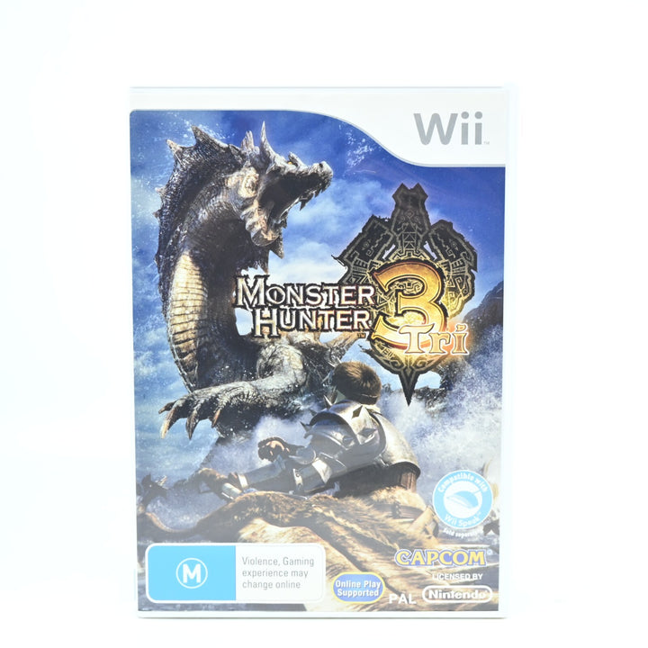 Monster Hunter 3 Tri - Nintendo Wii Game + Manual - PAL - MINT DISC!