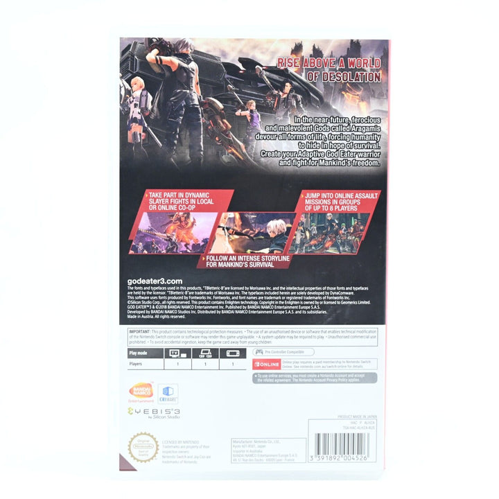 God Eater 3 - Nintendo Switch Game - FREE POST!