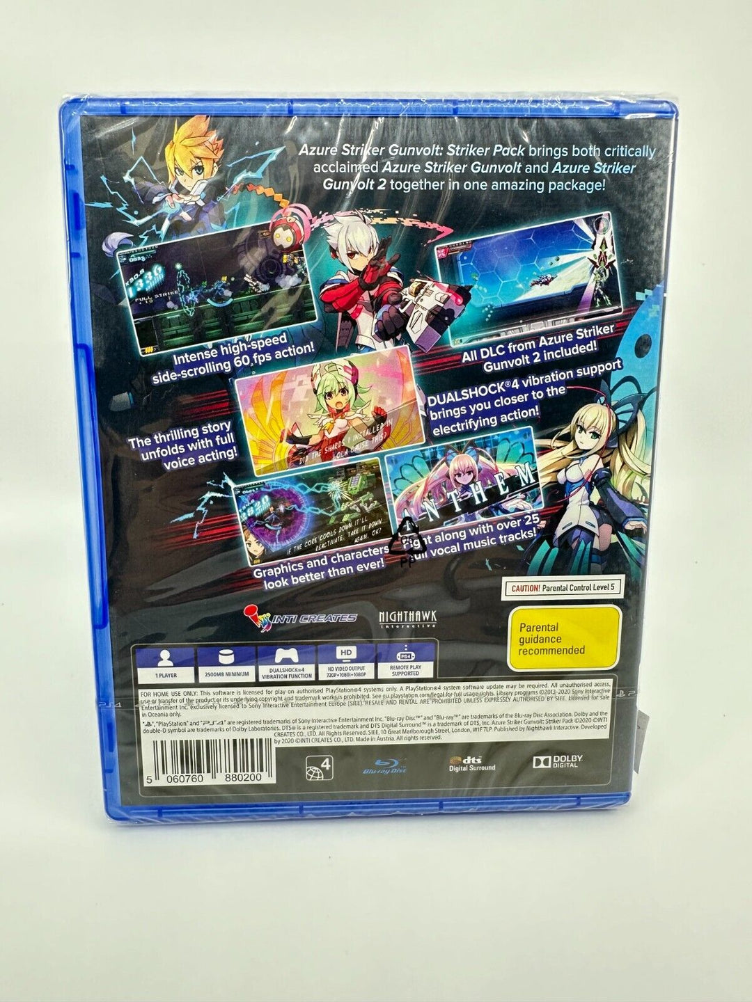 SEALED! Azure Striker Gunvolt: Striker Pack - Playstation 4 / PS4 Game