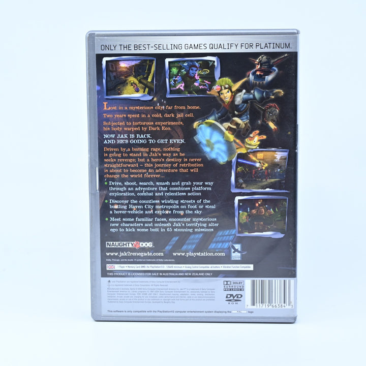 Jak II 2: Renegade - Sony Playstation 2 / PS2 Game + Manual - PAL - MINT DISC