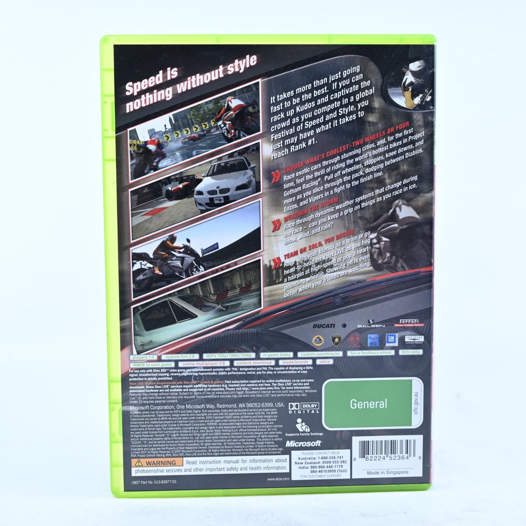 Project Gotham Racing 4 - Xbox 360 Game + Manual - PAL - MINT DISC!