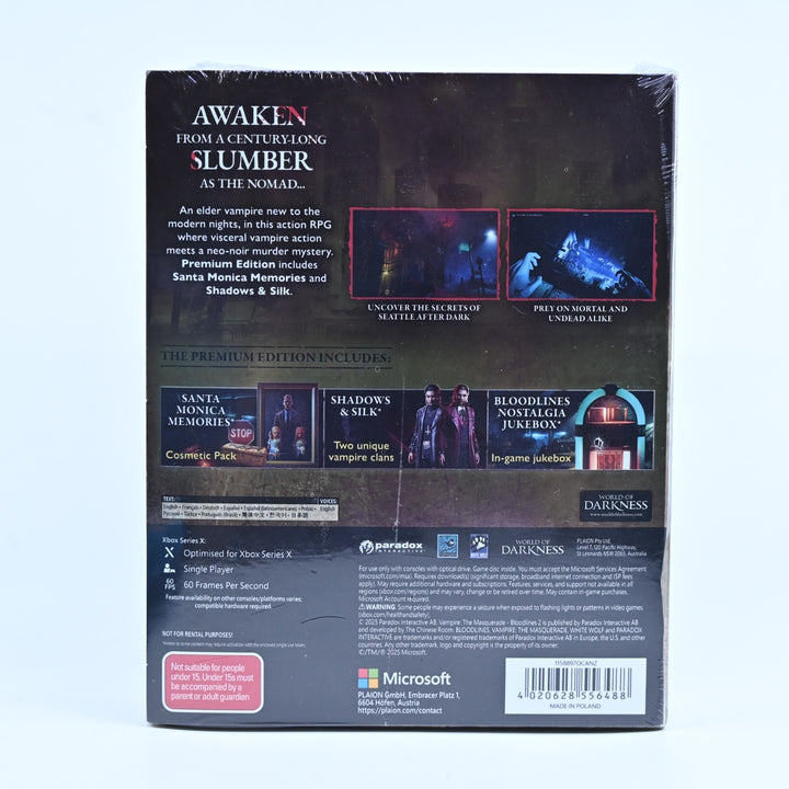 SEALED! Vampire: The Masquerade - Bloodlines 2 Premium Edition - Xbox One Game