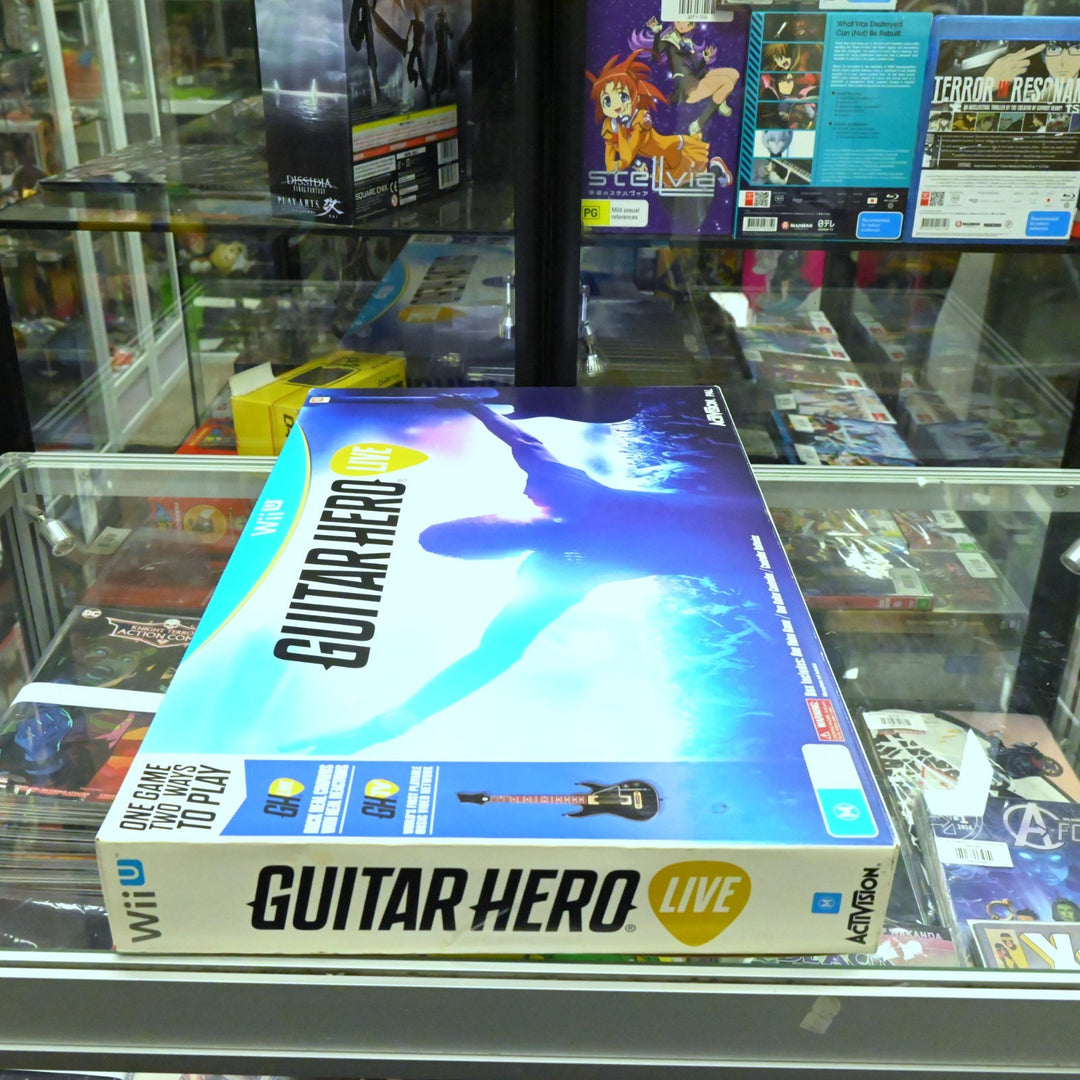 Guitar Hero Live - Box with Guitar & Nintendo Wii U Game - PAL - FREE POST!