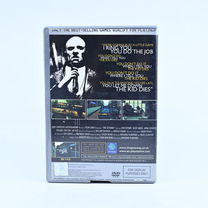 The Getaway - Sony Playstation 2 / PS2 Game + Manual - PAL