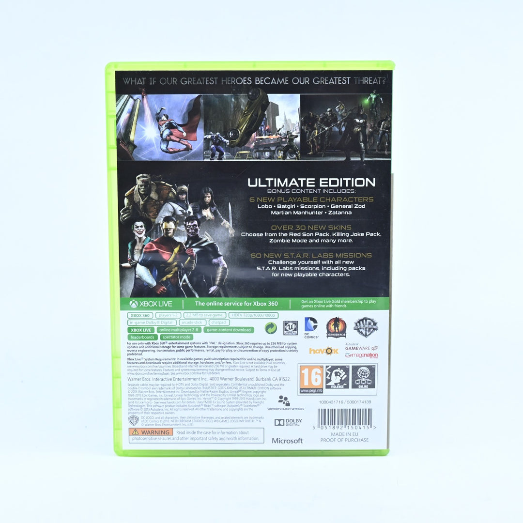 Injustice: Gods Among Us - Ultimate Edition - Xbox 360 Game + No Manual - PAL