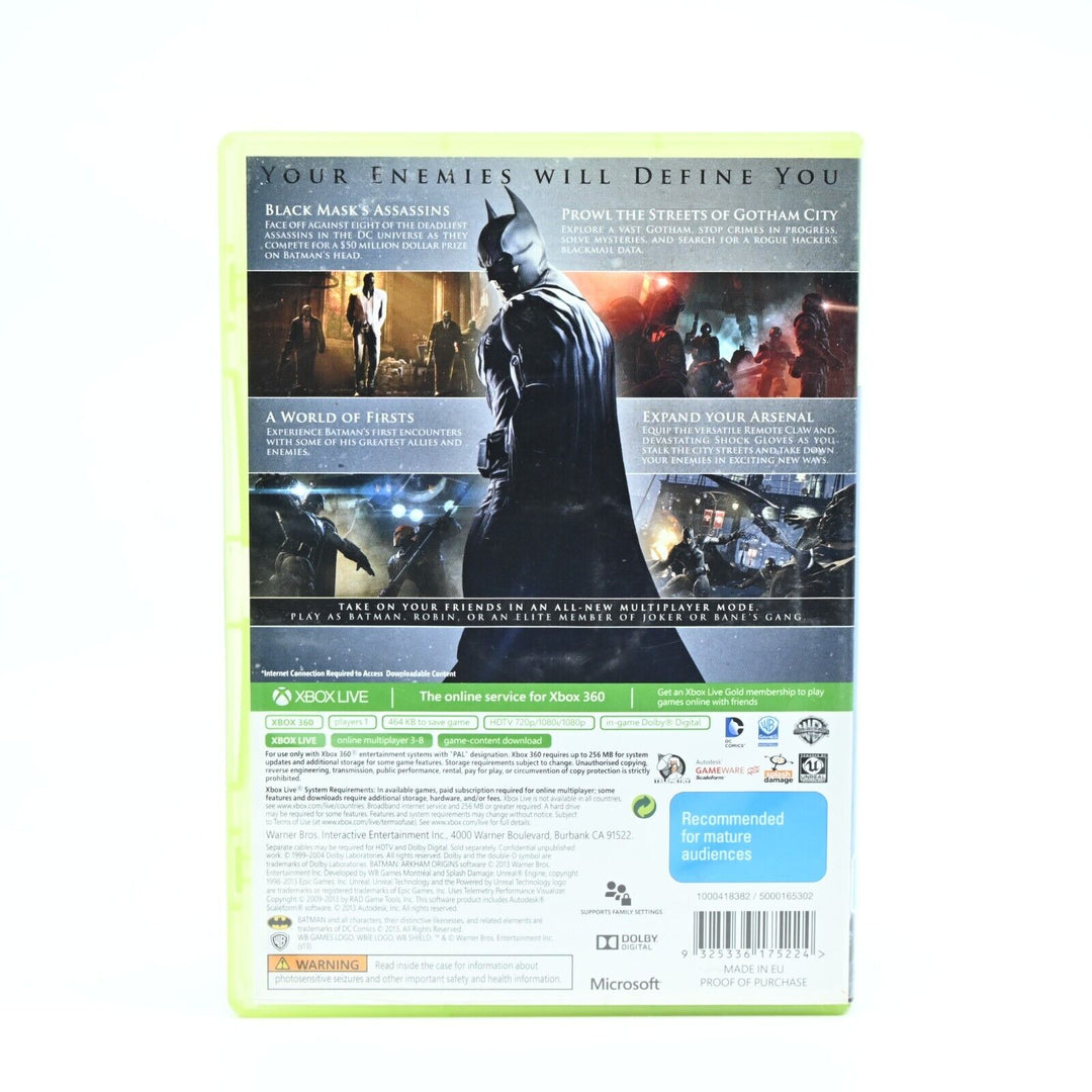 Batman: Arkham Origins - Xbox 360 Game + No Manual - PAL - FREE POST!