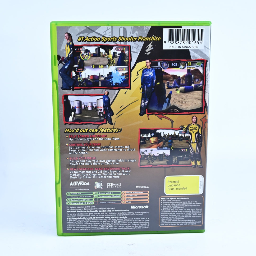 Greg Hastings Tournament Paintball Max'd - Original Xbox Game + Manual - PAL