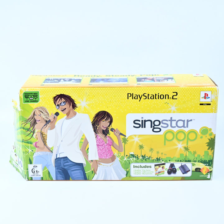 Singstar Pop + Microphones & Connector - PS2 Game + Manual - PAL - MINT DISC!