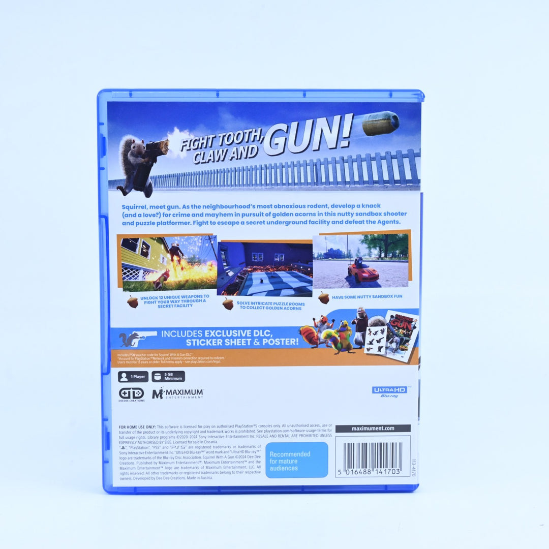 Squirrel With A Gun - Sony Playstation 5 / PS5 Game - MINT DISC!