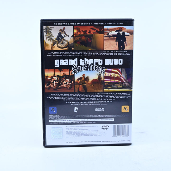 Grand Theft Auto: San Andreas - Sony Playstation 2 / PS2 Game + Manual + Map