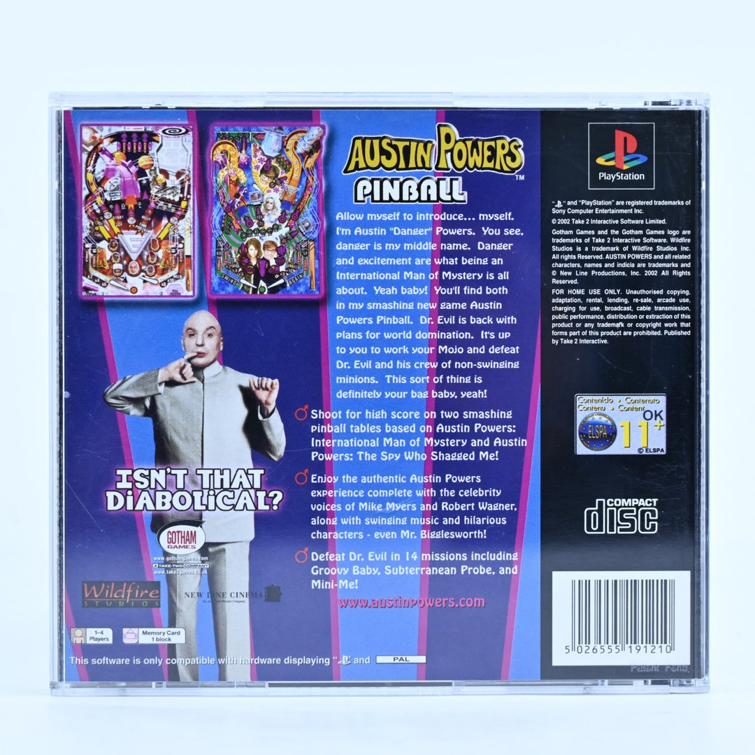 Austin Powers Pinball  - Sony Playstation 1 / PS1 Game + Manual - PAL