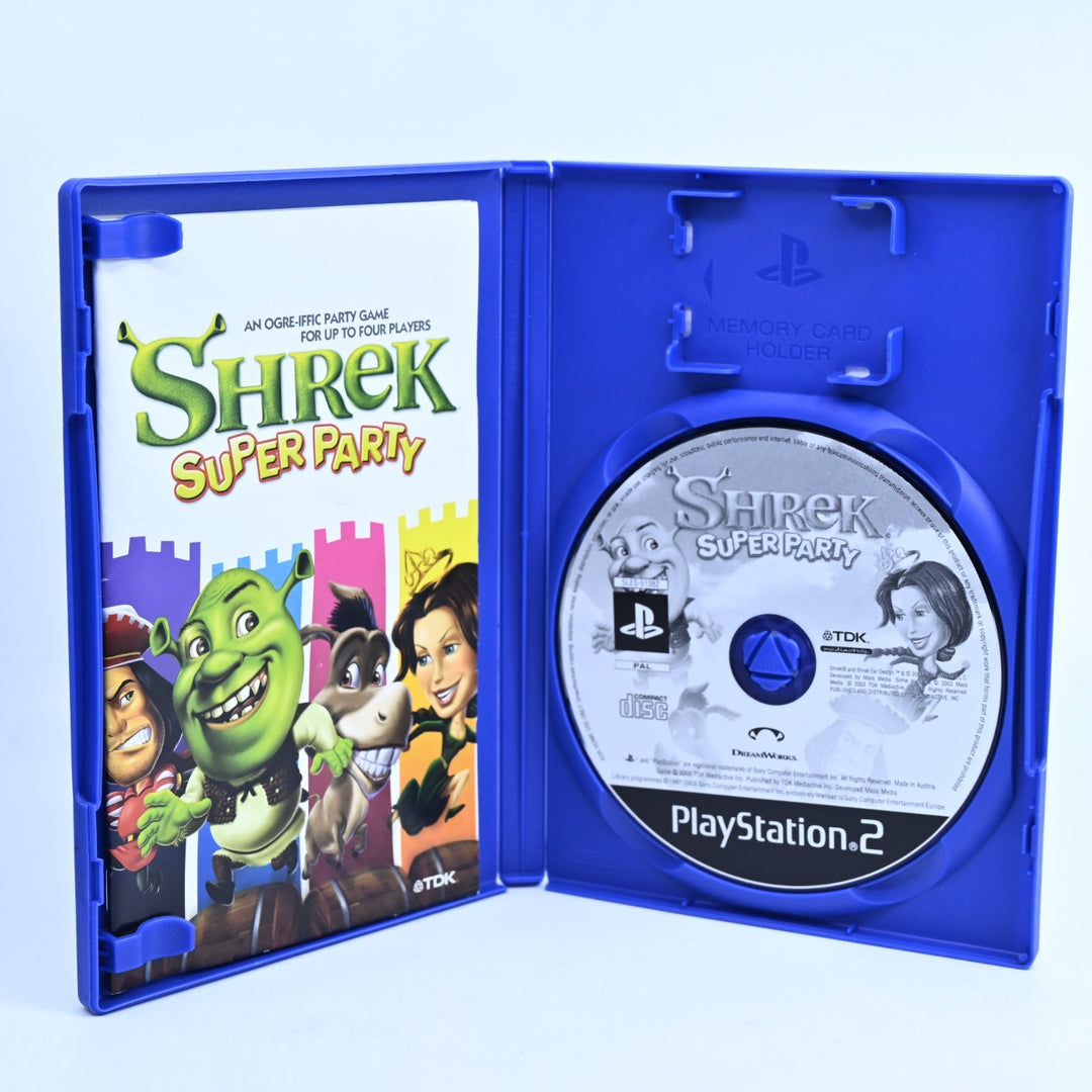 Shrek Super Party - Sony Playstation 2 / PS2 Game + Manual - PAL NEAR MINT DISC