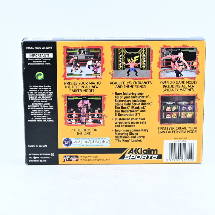 WWF Attitude - N64 / Nintendo 64 Boxed Game - PAL - FREE POST!