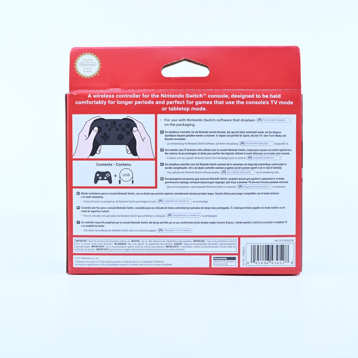 Boxed Nintendo Switch Pro Controller Black - Nintendo Switch Accessory
