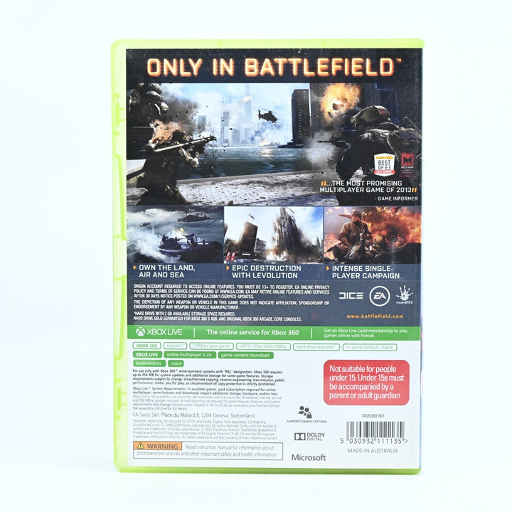 Battlefield 4 - Xbox 360 Game + Manual - PAL - MINT DISC!