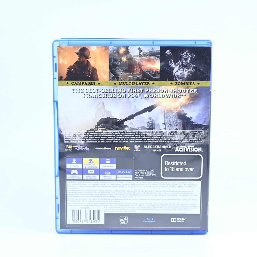 Call of Duty: WWII - Sony Playstation 4 / PS4 Game - FREE POST!
