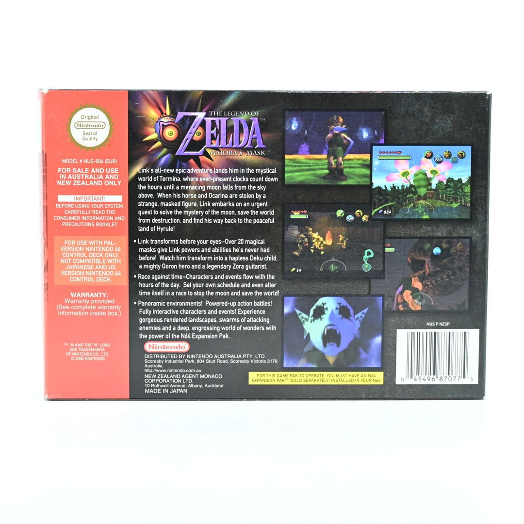 AS NEW! The Legend of Zelda: Majora's Mask  - N64 / Nintendo 64 Boxed Game - PAL