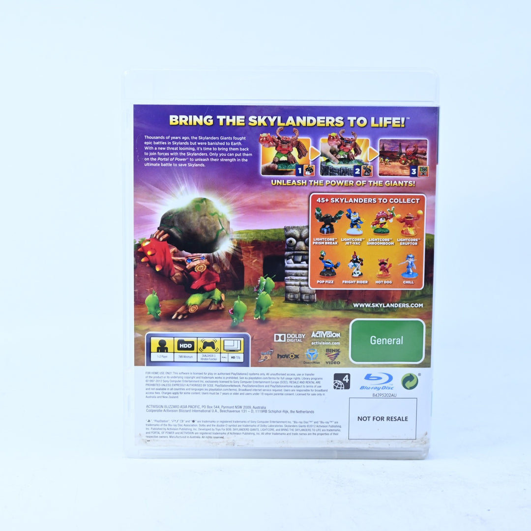 Skylanders: Giants - Sony Playstation 3 / PS3 Game - MINT DISC!