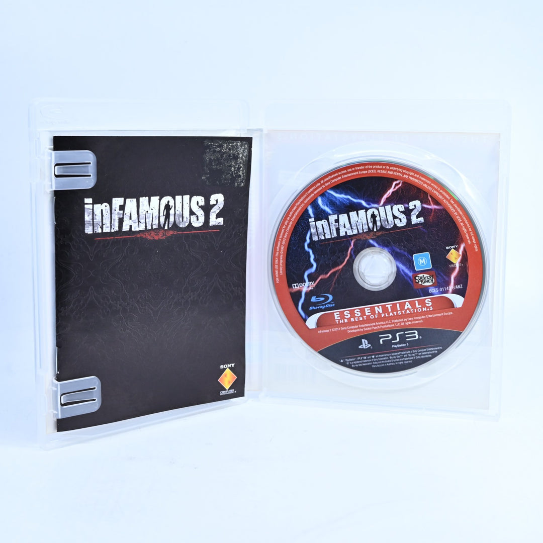 Infamous 2 - Sony Playstation 3 / PS3 Game + Manual - MINT DISC!