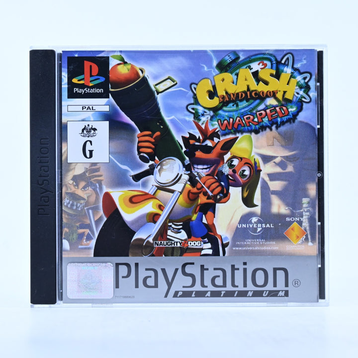 Crash Bandicoot 3 Warped - Sony Playstation 1 / PS1 Game + Manual - PAL