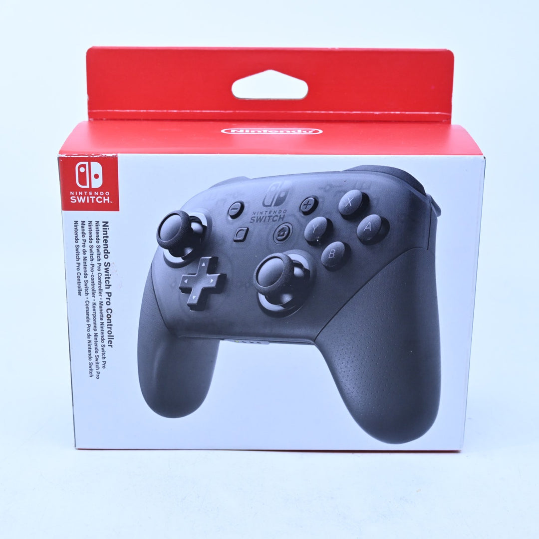 Boxed Nintendo Switch Pro Controller Black - Nintendo Switch Accessory