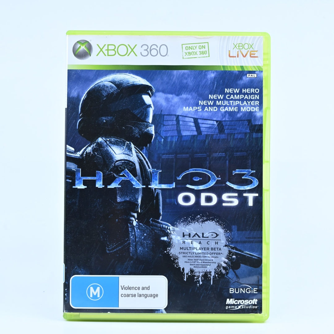 Halo 3 ODST - Xbox 360 Game + Manual - PAL - MINT DISC!