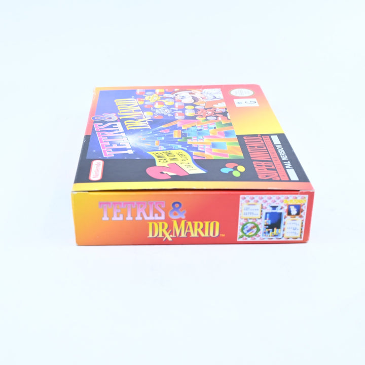 Tetris & Dr Mario - Super Nintendo / SNES Boxed Game - PAL - FREE POST!