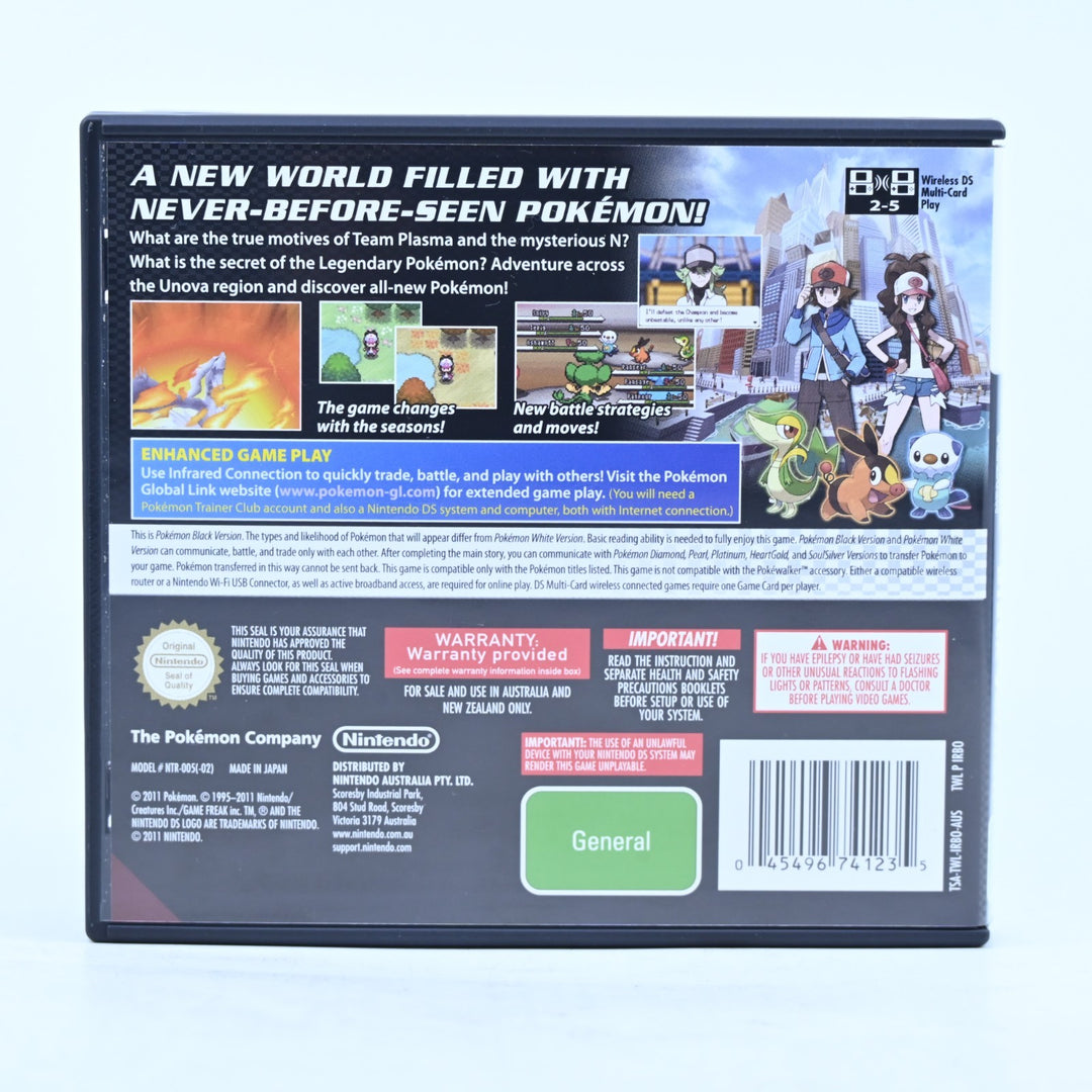 Pokemon Black Version - Nintendo DS Game - PAL + Manual - FREE POST!