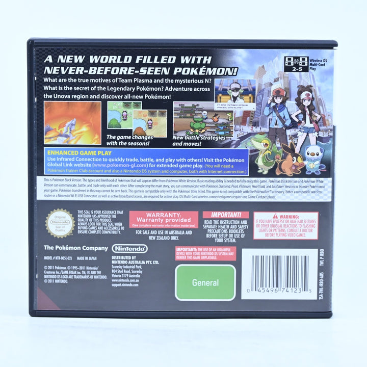 Pokemon Black Version - Nintendo DS Game - PAL + Manual - FREE POST!