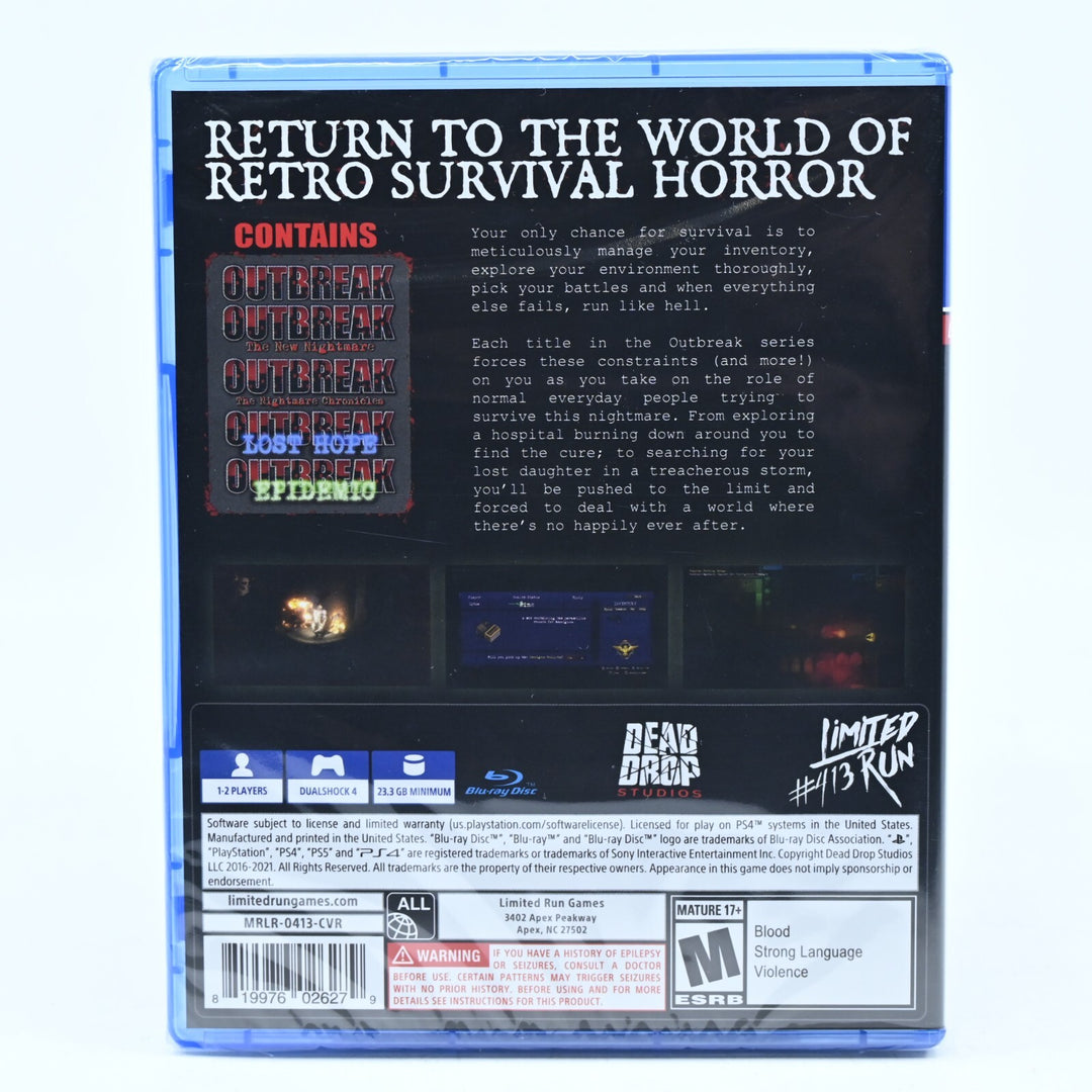 SEALED! Outbreak Collection - LR-P293 - Sony Playstation 4 / PS4 Game