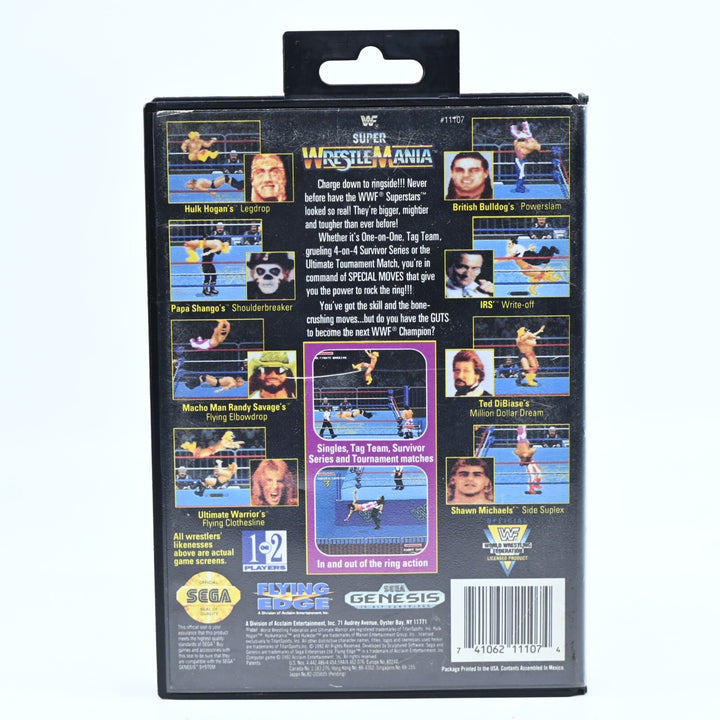 WWF Super Wrestlemania - Sega Genesis Game + Manual - FREE POST!
