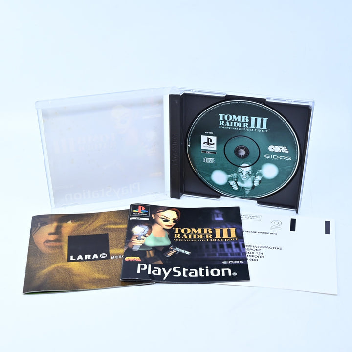 Tomb Raider III: Adventures of Lara Croft - PS1 Game + Manual - PAL - MINT DISC!