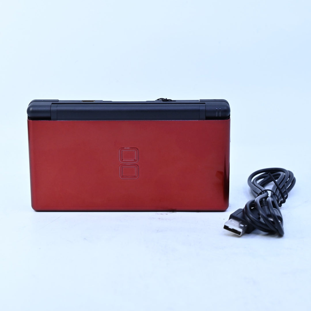 Black &amp; Crimson Red - Nintendo DS Lite Console - USG-001 - FREE POST!