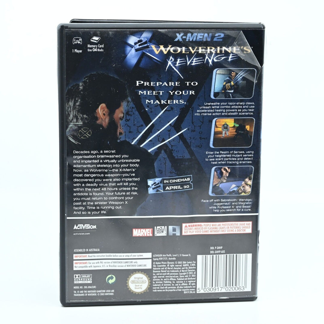 X-Men 2: Wolverine's Revenge - Nintendo Gamecube Game - PAL - No Manual