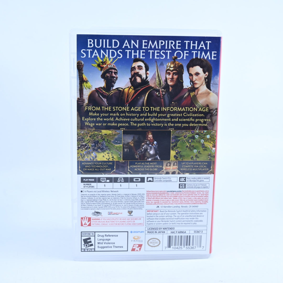 Sid Meier's Civilization VI - Nintendo Switch Game - Region Free - FREE POST!