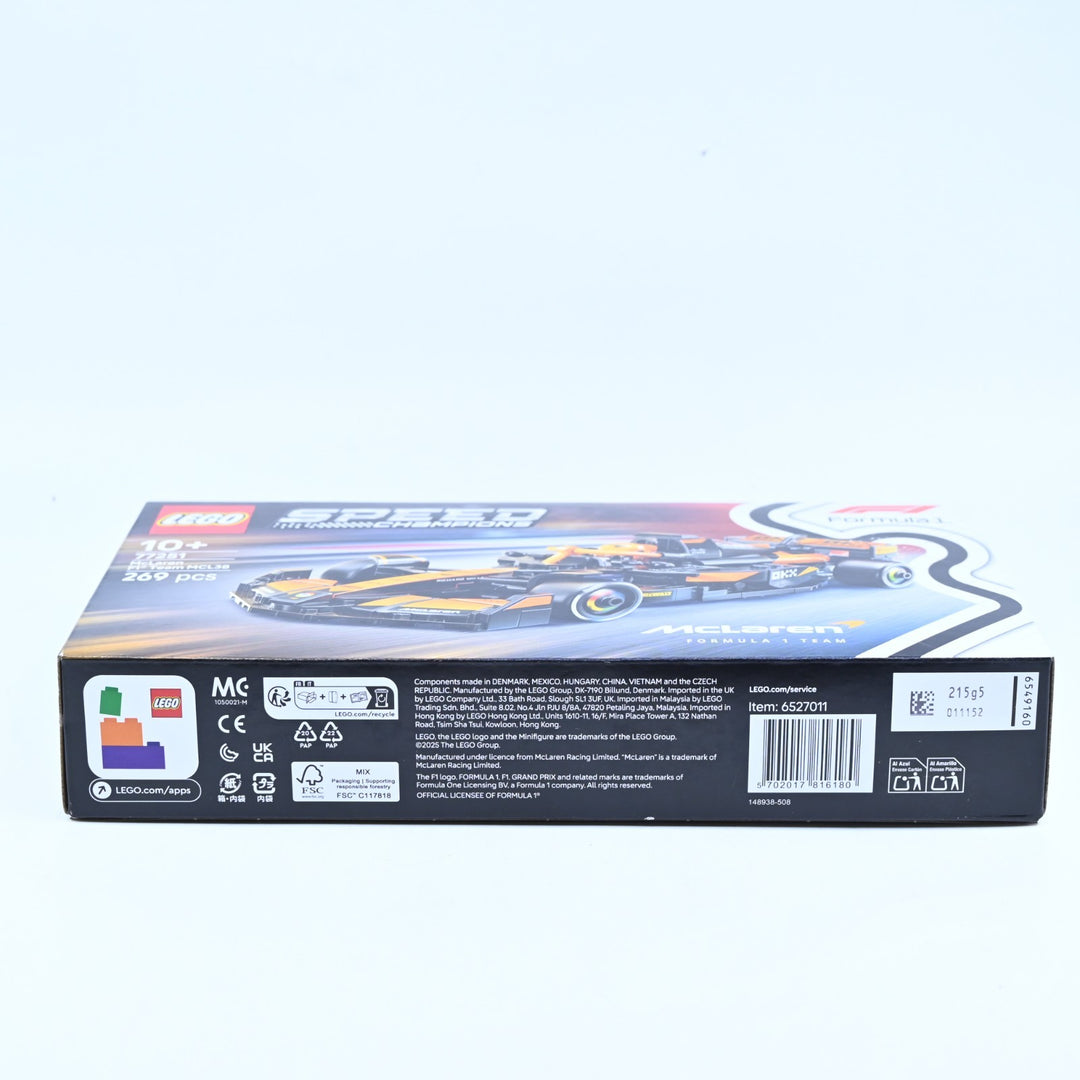 SEALED! LEGO 77251 Speed Champions - McLaren F1 Team MCL38 - Toy