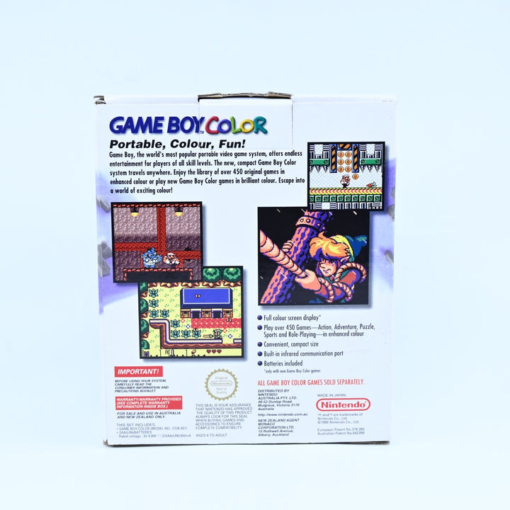 Grape Purple Nintendo Gameboy Color Boxed Console - AUS PAL - Holo label