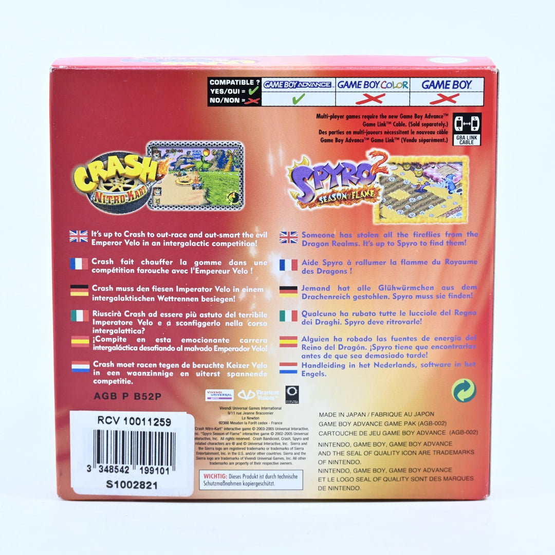 Crash & Spyro Super Pack Volume 2 - Nintendo Gameboy Advance / GBA Boxed Game